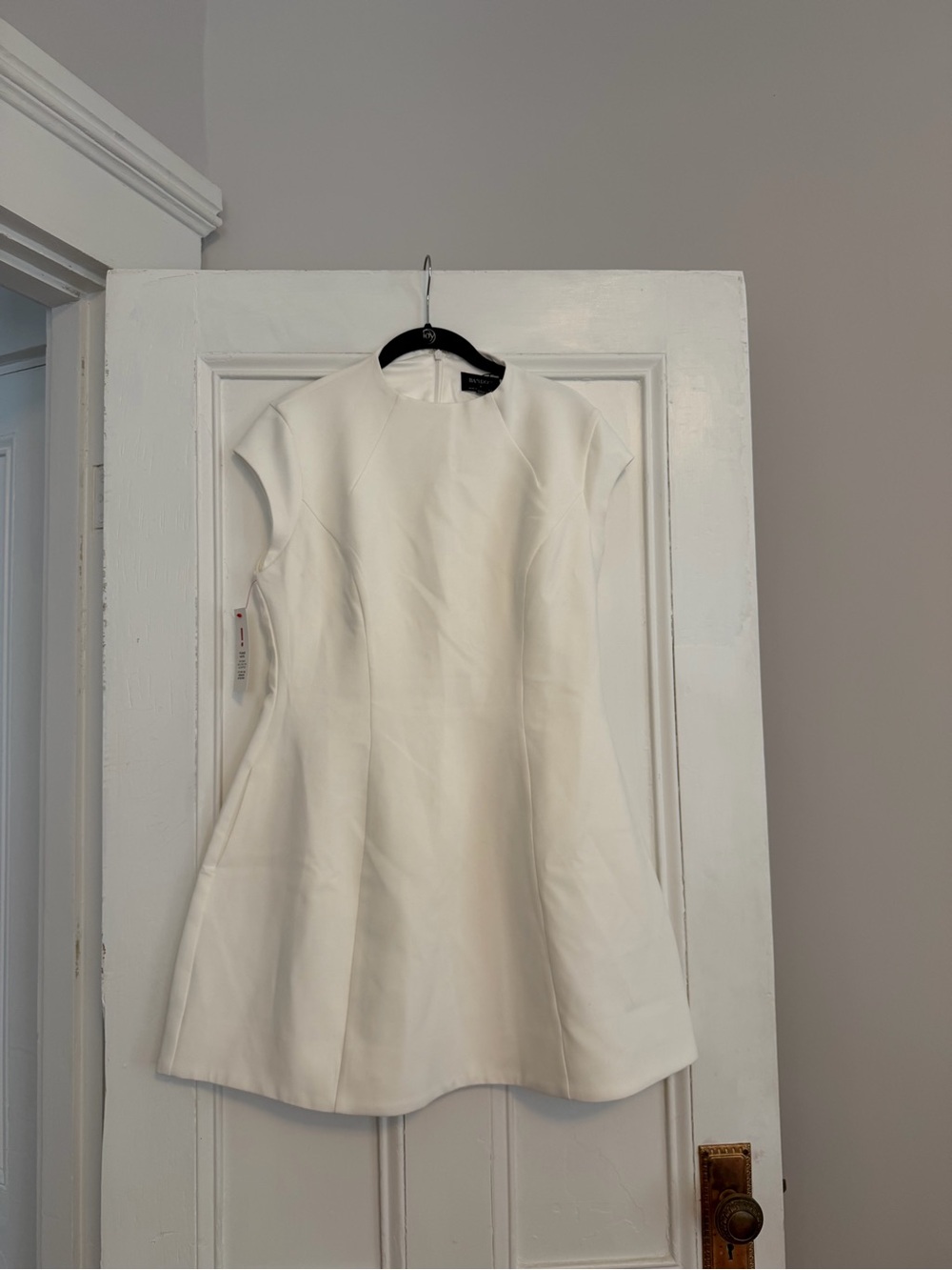 NWT Bardot White Mini Fit-and-Flare Dress